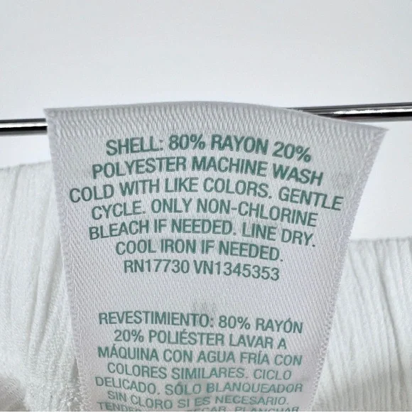 Kona Sol NWT Split Wide Leg Tie Front Pants Sz M White Gauzy Swim Cover Up Sheer - Picture 14 of 15